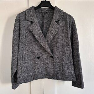 Eileen Fisher Organic Cotton Tweed Short Blazer Size XL